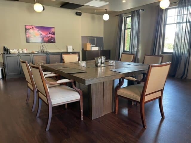 The Lounge set up boardroom style