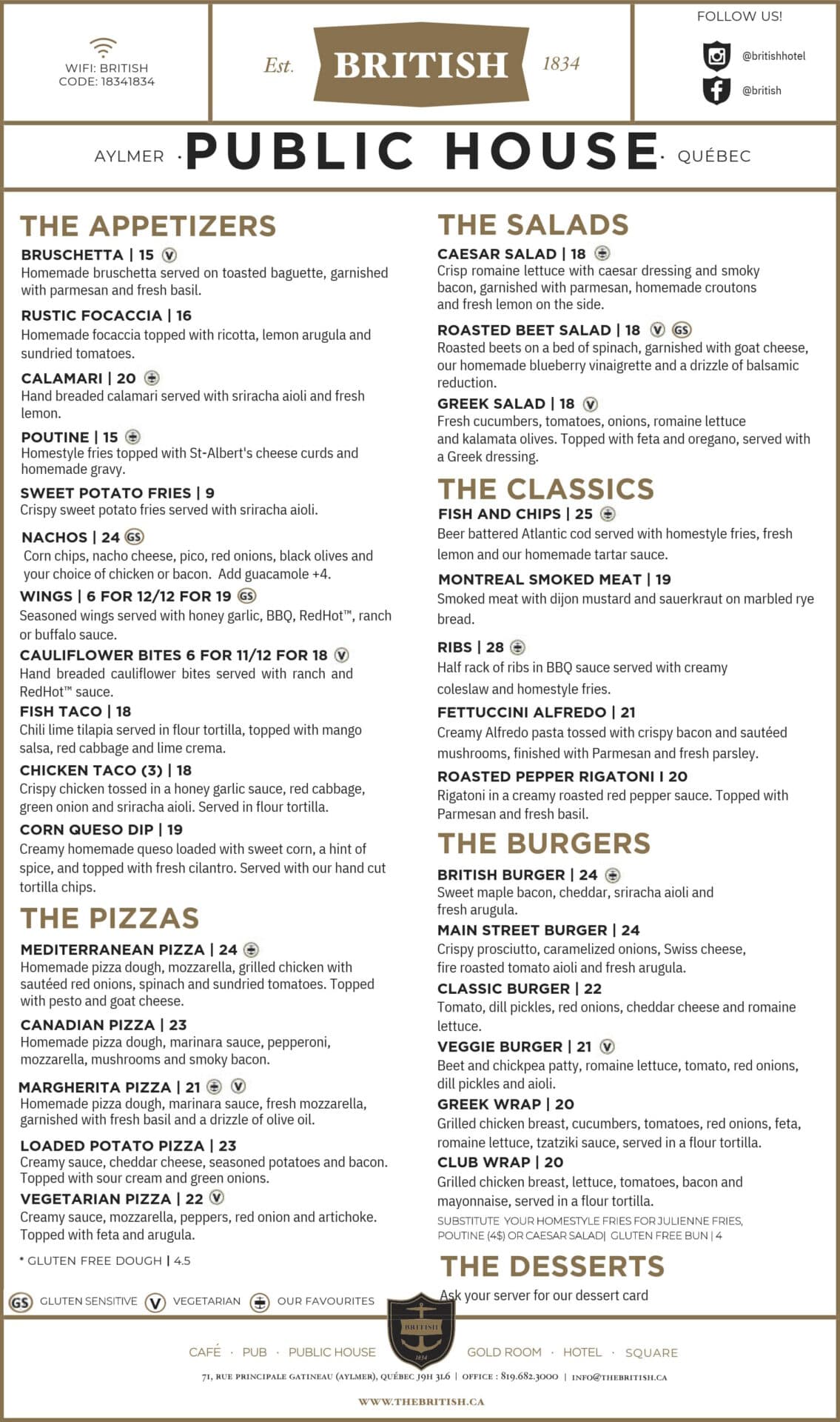 The British summer menu